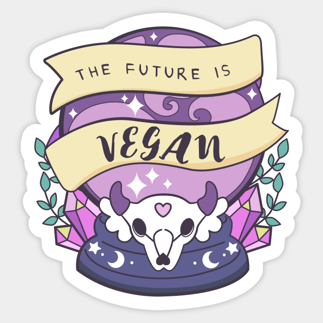 The future is Vegan Sticker by BubblegumGoat